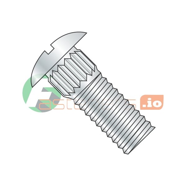 Newport Fasteners Carriage Bolt, Ribbed Neck, 1/4"-20, 9/16 in L, Steel, Zinc Plated, 5000 PK 534021 - main